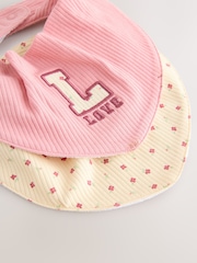 Pink Baby Beanie and Dribble Bib Set 4 Piece (0-18mths) - Image 6 of 7