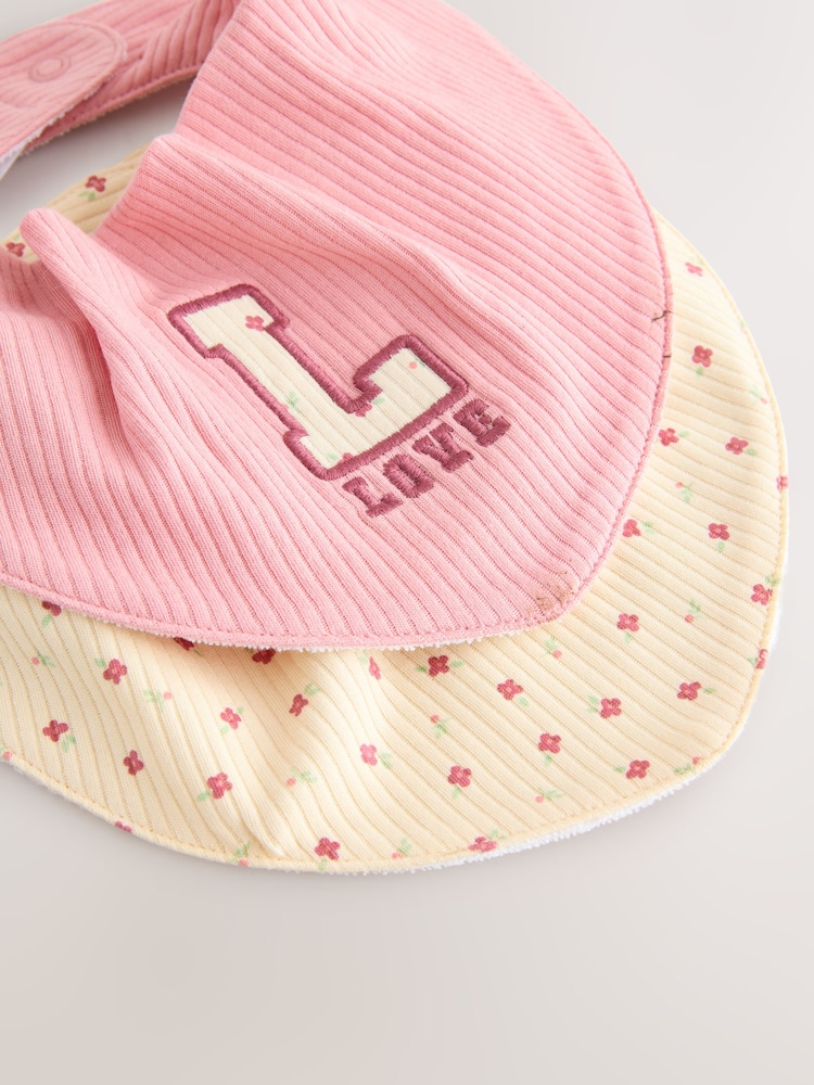 Buy Pink 4 Piece Baby Beanies And Dibble Bibs Set (0-18mths) from Next ...