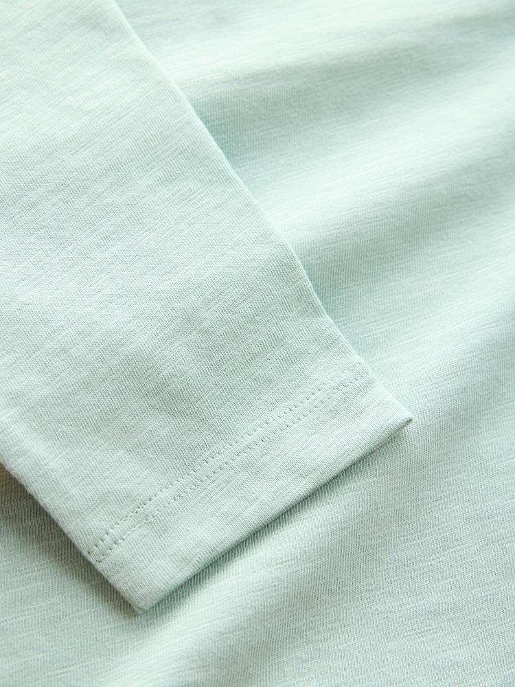 Mineral Blue Bear Long Sleeves Semi Plain T-Shirt (3mths-7yrs) - Image 4 of 4