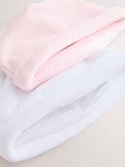 Pink Baby Velour Beanies 2 Pack (0-12mths) - Image 4 of 5