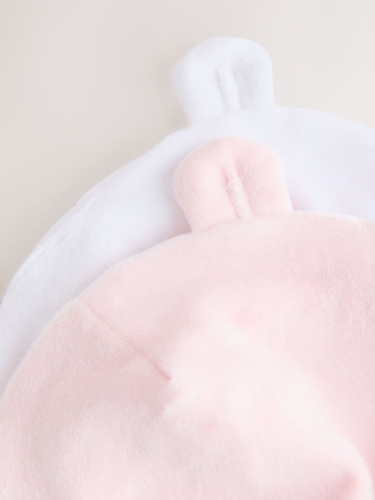 Pink Baby Velour Beanies 2 Pack (0-12mths) - Image 5 of 5