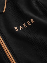 Baker by Ted Baker 'T' Textured Black Polo Shirt - Image 4 of 6