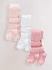 Pink Baby Tights 3 Pack (0mths-2yrs) - Image 1 of 6