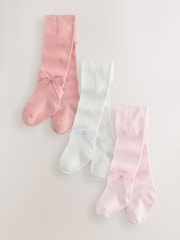 Pink Baby Bow Tights (0mths-2yrs) - Image 1 of 6