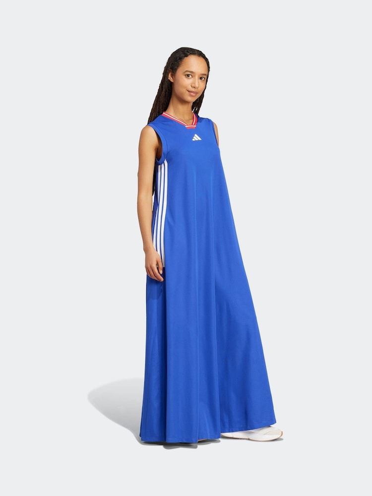Buy adidas Blue Tiro Sleeveless Trapeze Maxi Dress from Next USA