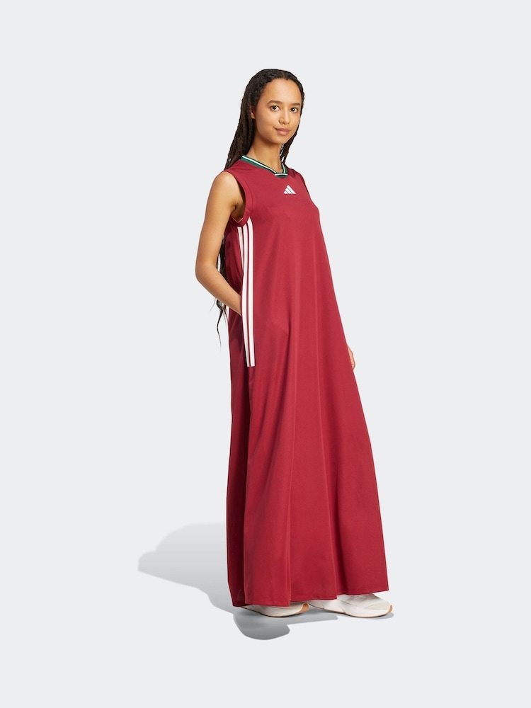 adidas red long dress Buy adidas Red Tiro Sleeveless Trapeze Maxi Dress from Next USA
