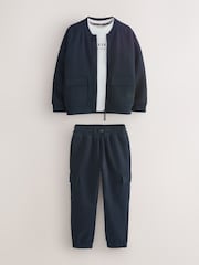 Baker by Ted Baker Bomber Jacket, T-Shirt and Joggers Set - Image 2 of 8