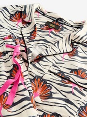 Rockett St George Black/White Viscose Feathers Button Through Pyjamas - Image 10 of 10
