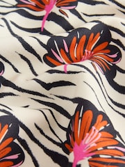 Rockett St George Black/White Viscose Feathers Button Through Pyjamas - Image 9 of 10