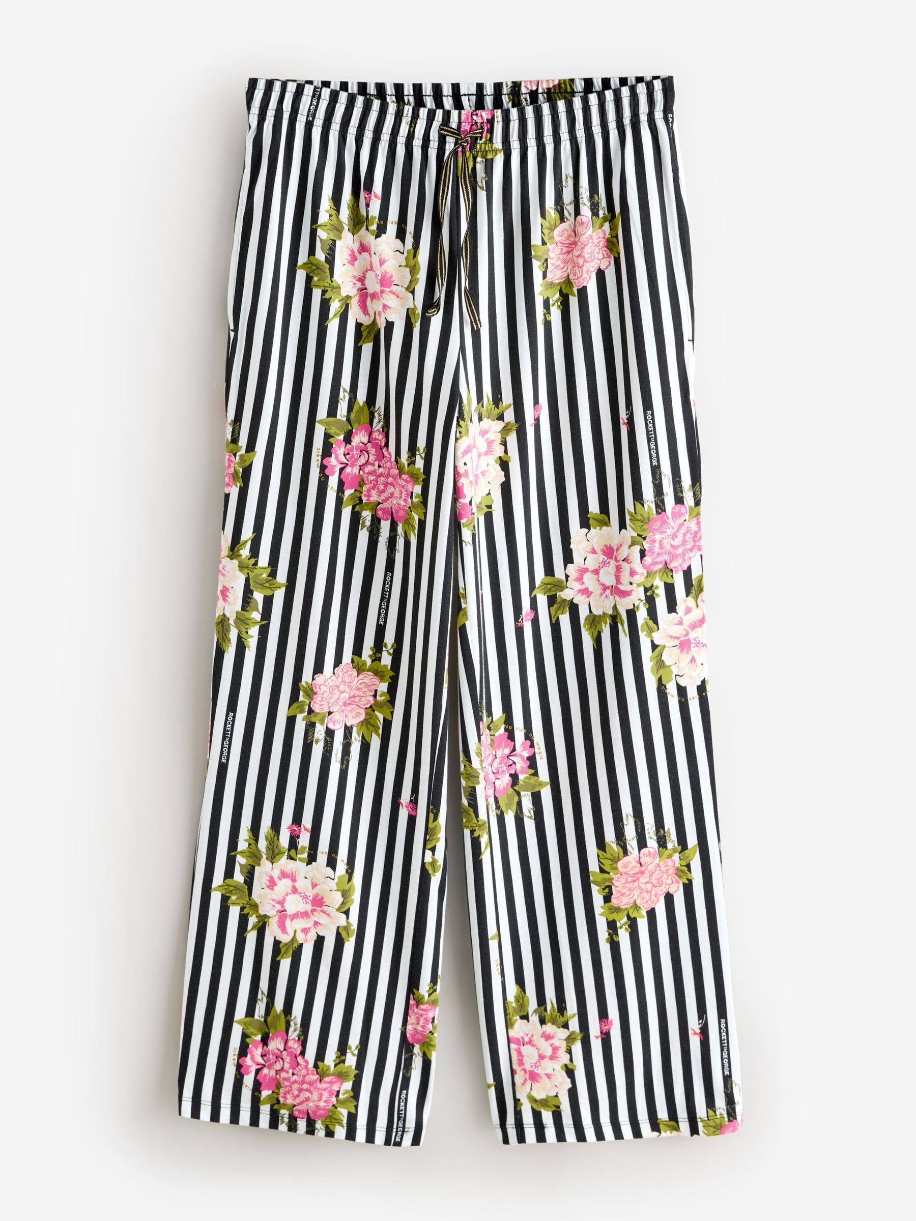 Buy Rockett St George Black/White Flower Power Jersey Pyjamas from