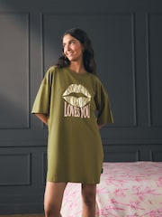 Rockett St George Khaki Green Night T-Shirt - Image 2 of 6