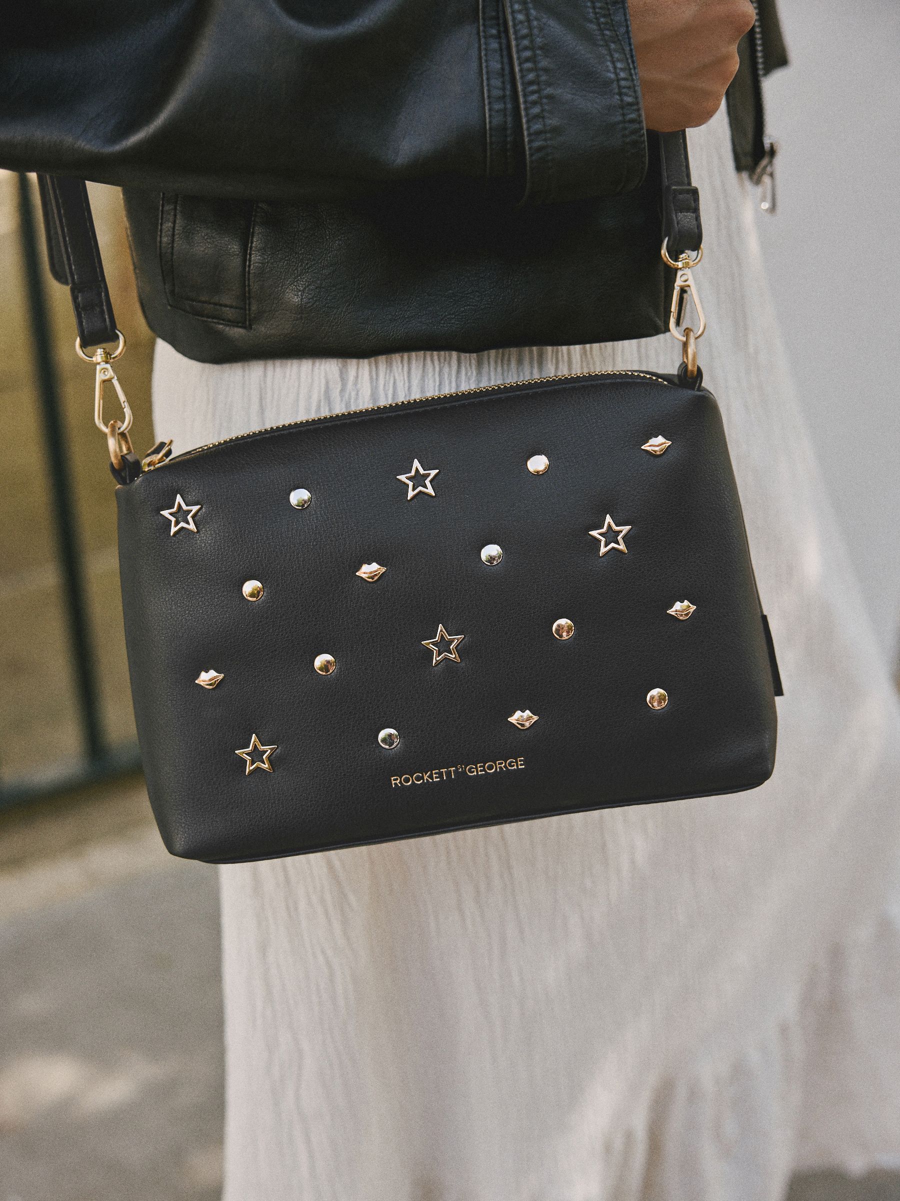 Buy Rockett St George Black Icon Stud Cross-Body Bag from Next USA