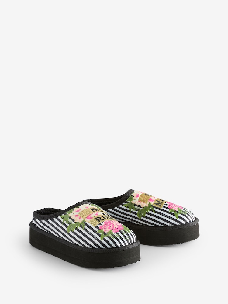 Rockett St George Flower Power Mule Slippers - Image 2 of 5