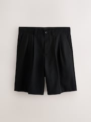 Black EDIT Baggy Fit Formal Shorts - Image 7 of 10