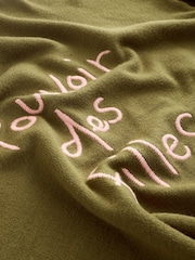 Rockett St George Khaki Green 'Pouvoir Des Filles' Jumper - Image 10 of 10