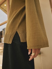 Rockett St George Khaki Green 'Pouvoir Des Filles' Jumper - Image 7 of 10