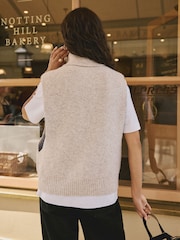 Rockett St George Oatmeal Peace and Love Knitted Vest - Image 3 of 9