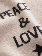 Rockett St George Oatmeal Peace and Love Knitted Vest - Image 8 of 9