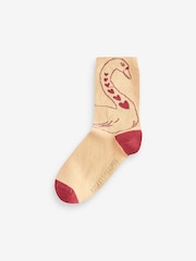 Rockett St George Black/Red 4 Pack Swan Socks - Image 3 of 5