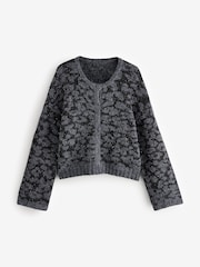 Rockett St George Black Leopard Sequin Cardigan - Image 7 of 10