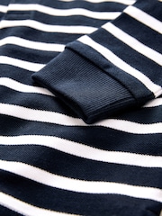 Navy/White Striped Long Sleeve Polo Shirt (3mths-7yrs) - Image 7 of 7