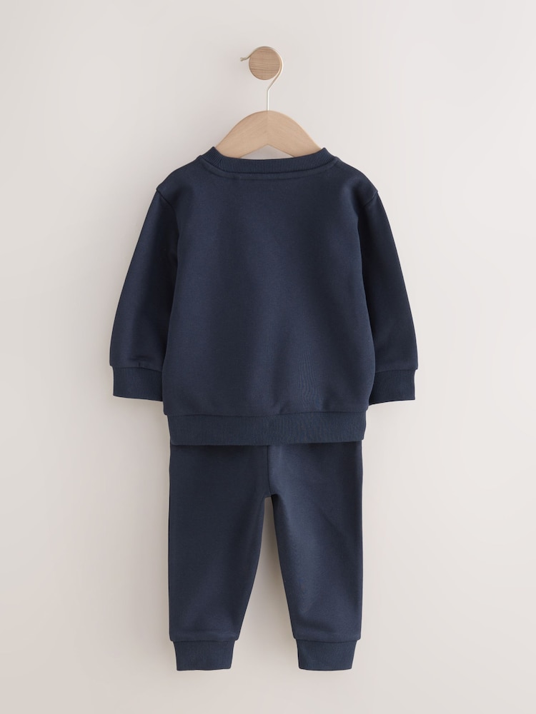 Navy Blue Sweatshirt And Joggers Set (3mths-7yrs) - Image 5 of 8