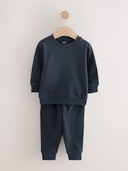 Azul marino - Conjunto de sudadera y pantalones de chándal (3meses-7 años) - Imagen 4 de 8