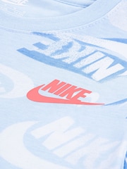 Nike Black Little Kids All Over Print T-Shirt and Shorts Set - Image 4 of 5