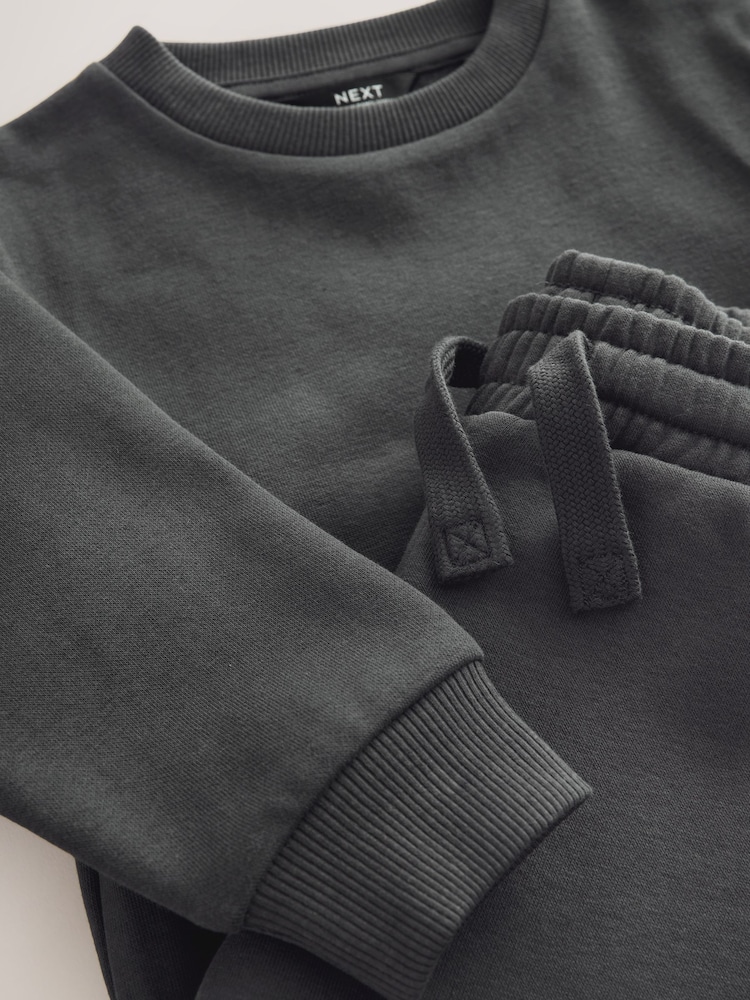 Charcoal Grey Sweatshirt And Joggers Set (3mths-7yrs) - Image 8 of 8