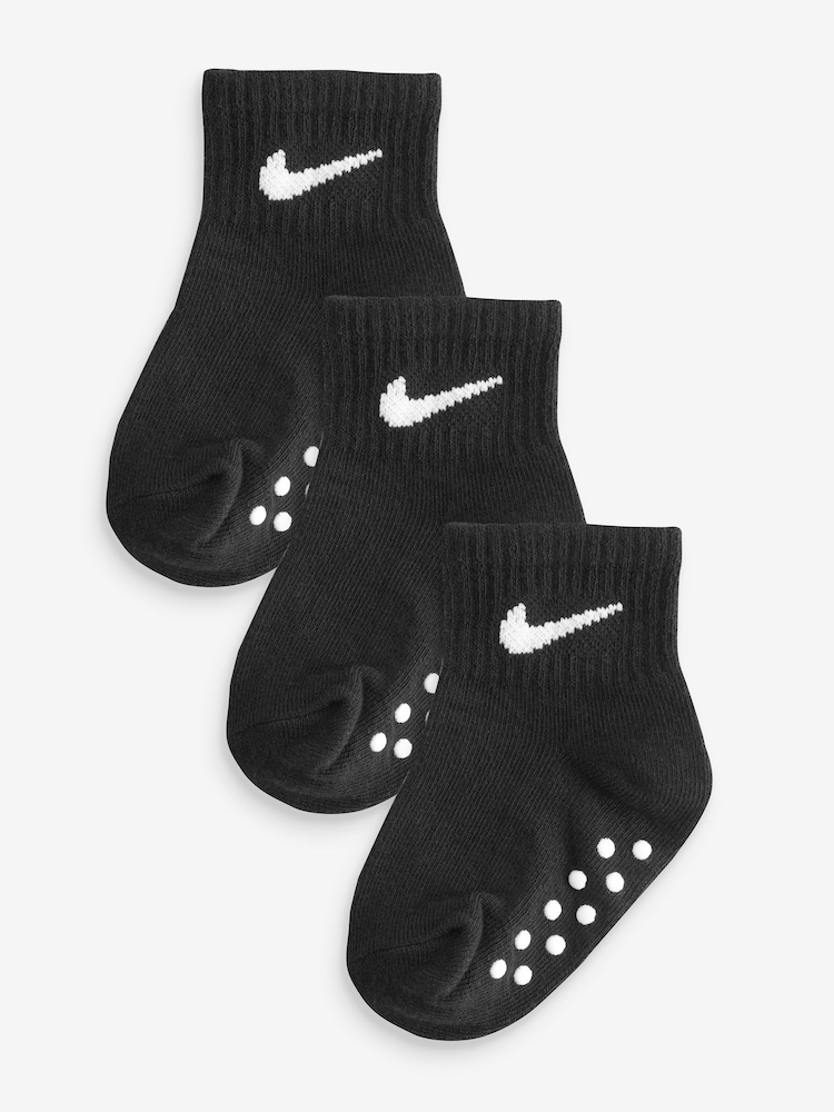 črna - Nike mlajši otroci Gripper nogavice 3 Pack - Slika 1 iz 4