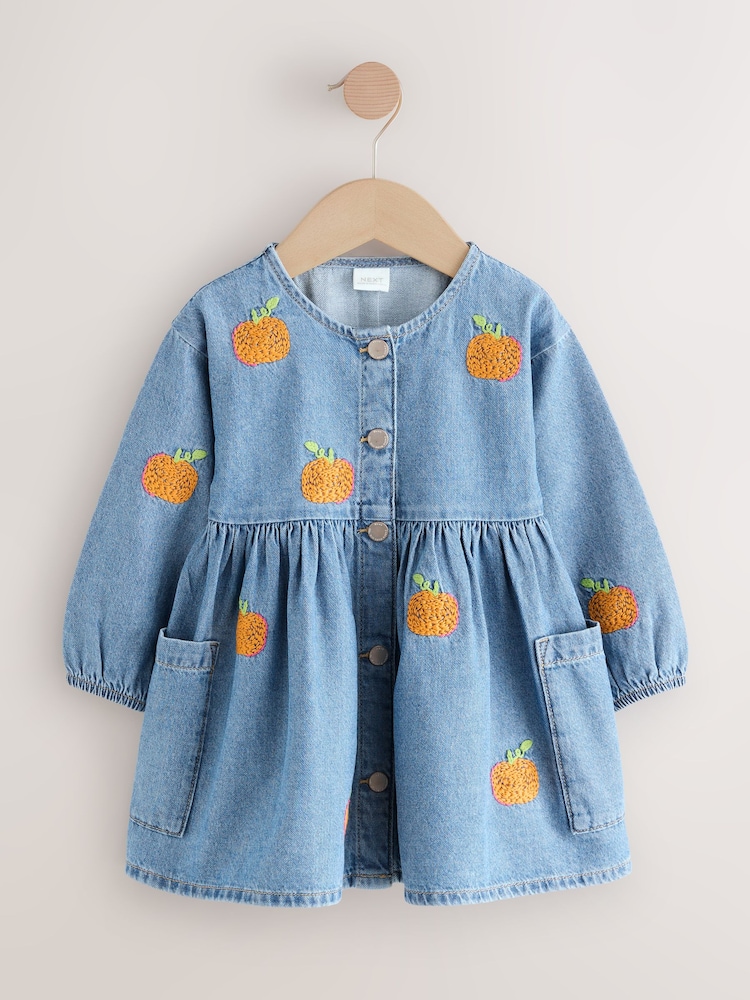 pumpkin patch denim dress Pumpkin Patch with the fam in the cutest denim dress from @thevelvetbowboutique Use code savvy10 for 10% off and snag one!!