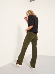 FatFace Clara Olive Green Cord Trouser - Image 2 of 5