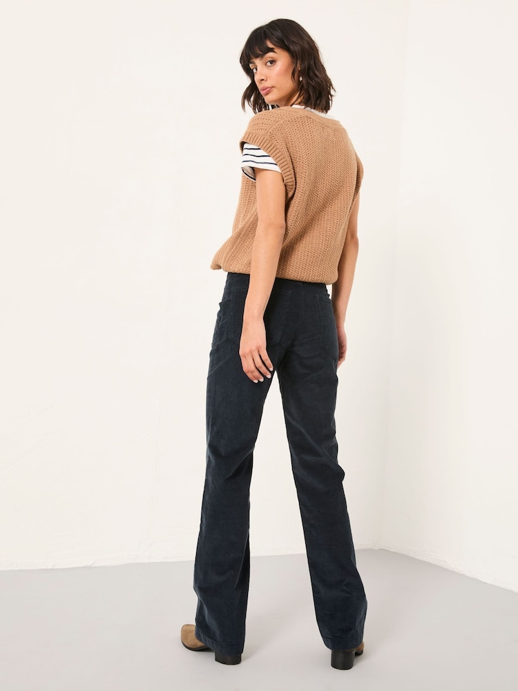FatFace Clara Dark Navy Cord Trouser - Image 2 of 6 FatFace Clara Dark Navy Cord Trouser - Image 2 of 6