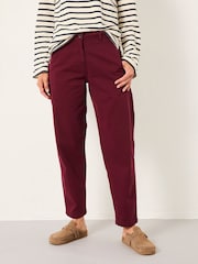 FatFace Eloise Burgundy Red Tapered Chino - Image 1 of 6