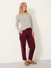 FatFace Eloise Burgundy Red Tapered Chino - Image 5 of 6