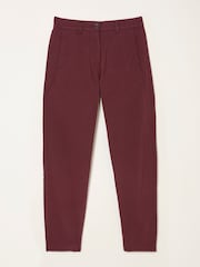 FatFace Eloise Burgundy Red Tapered Chino - Image 6 of 6