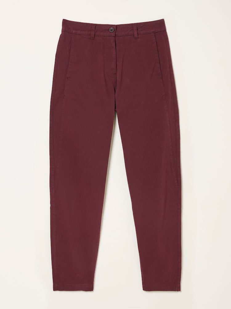 FatFace Eloise Burgundy Red Tapered Chino - Image 6 of 6 FatFace Eloise Burgundy Red Tapered Chino - Image 6 of 6
