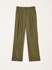 FatFace Ginger Olive Green Wide Leg Trousers - Image 1 of 1