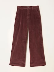بني - FatFace Cord Wide Leg Trouser - صورة 1 من 1
