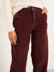 FatFace Kendall Chocolate Brown Cord Wide Leg Trouser - Image 4 of 6
