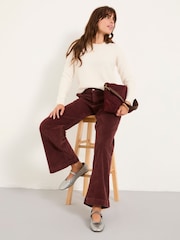 FatFace Kendall Chocolate Brown Cord Wide Leg Trouser - Image 5 of 6
