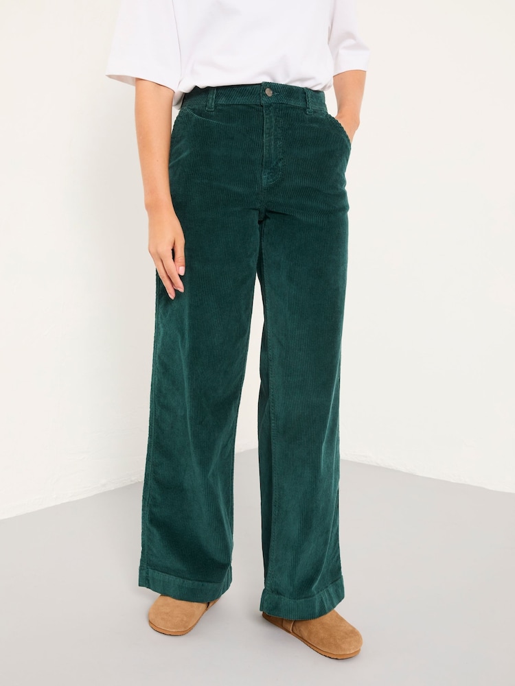 أزرق على أخضر أزرق - FatFace Cord Wide Leg Trouser - صورة 1 من 6 أزرق على أخضر أزرق - FatFace Cord Wide Leg Trouser - صورة 1 من 6