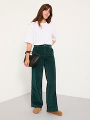 أزرق على أخضر أزرق - FatFace Cord Wide Leg Trouser - صورة 2 من 6