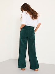 أزرق على أخضر أزرق - FatFace Cord Wide Leg Trouser - صورة 3 من 6