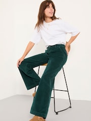 أزرق على أخضر أزرق - FatFace Cord Wide Leg Trouser - صورة 4 من 6