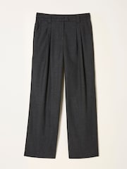 FatFace Juno Charcoal Grey Check Straight Leg Trousers - Image 6 of 6