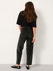 FatFace Willow Washed Black Cord Tapered Trouser - Image 2 of 6