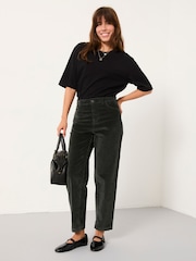 FatFace Willow Washed Black Cord Tapered Trouser - Image 3 of 6