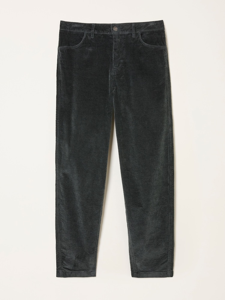 FatFace Willow Washed Black Cord Tapered Trouser - Image 6 of 6