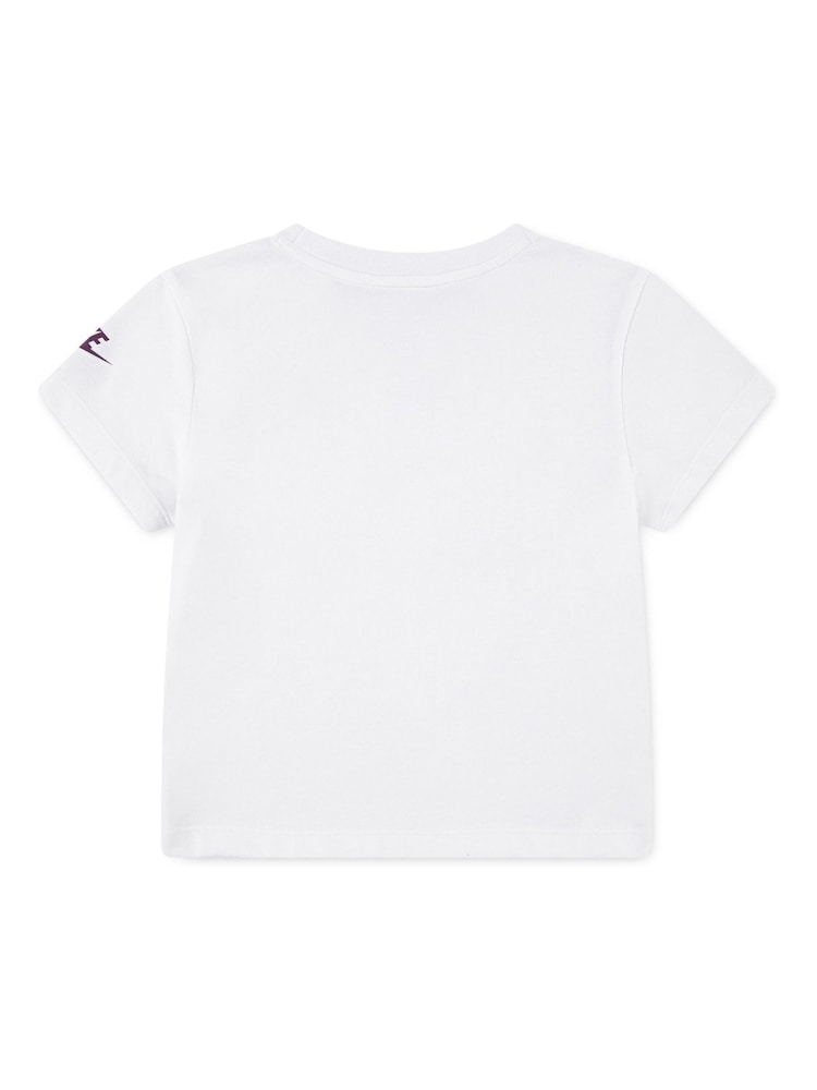 Nike White Little Kids Animal Print Futura T-Shirt - Image 2 of 4
